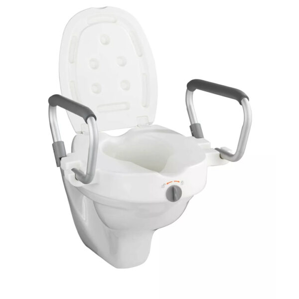 Sedile WC rialzato con braccioli SECURA